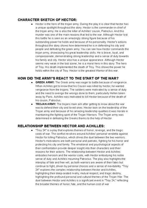 Troy summary .